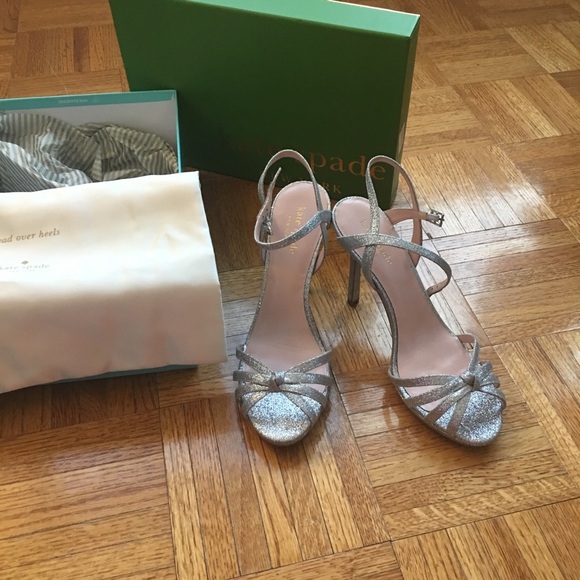 Kate spade glitter sandals 7M worn once Florence - Picture 3 of 9
